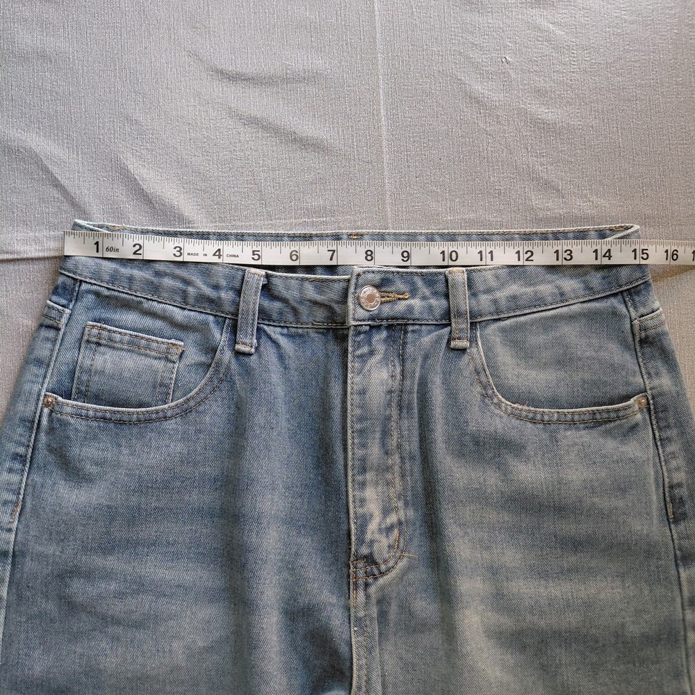 Shein High Waisted Wide Leg Jeans Women's Sz 30 Baggy Skater 31" Inseam - Picture 8 of 14